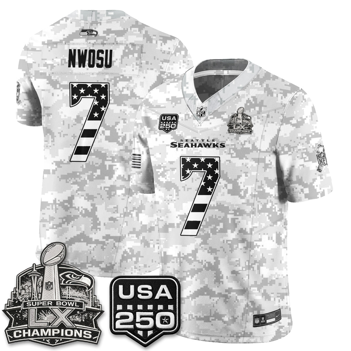 Seattle Seahawks 2026 Salute to Service Edition Vapor Jersey - Stitched