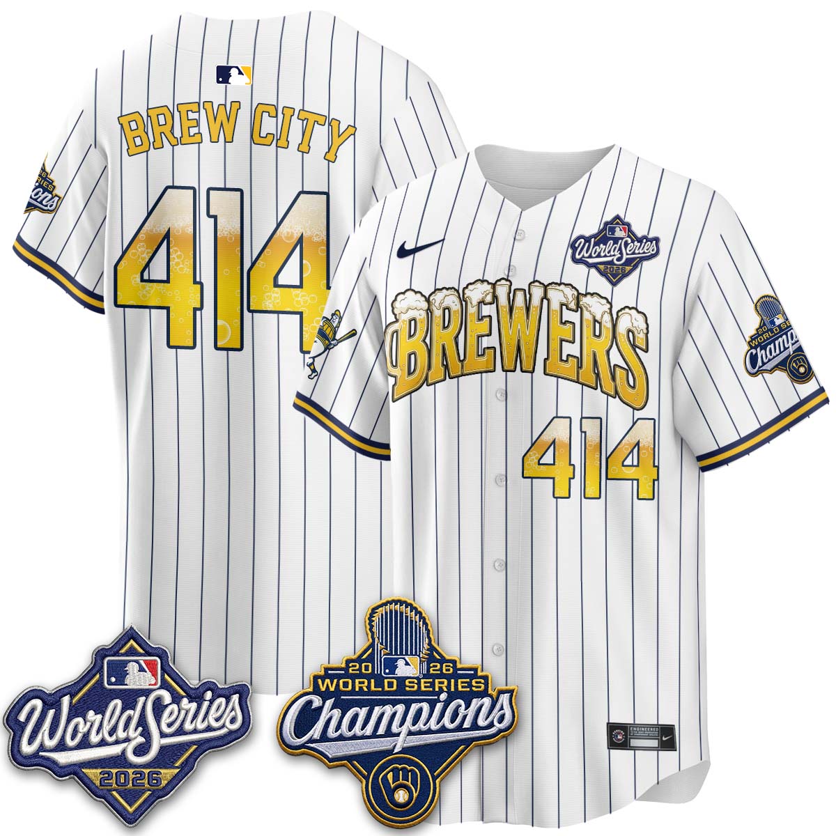 MIL "Pitcher & Pint" 2026 WS Champions Vapor Jersey - Stitched