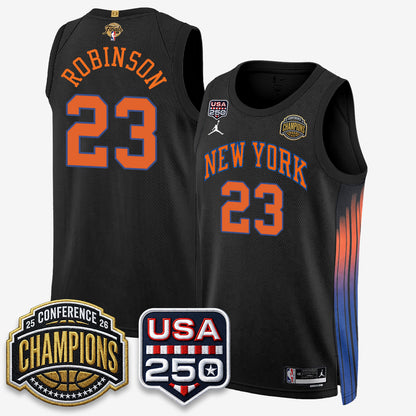 New York Knicks 2026 NBA Eastern Conference Champions City Edition Jersey V2- Stitched