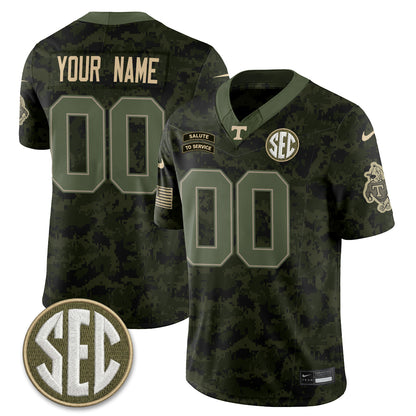 Tennessee Volunteers 2026 Salute to Service Vapor Custom Jersey - Stitched