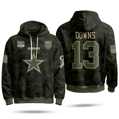 DAL 2026 Salute To Service Edition Pullover Hoodie - Printed
