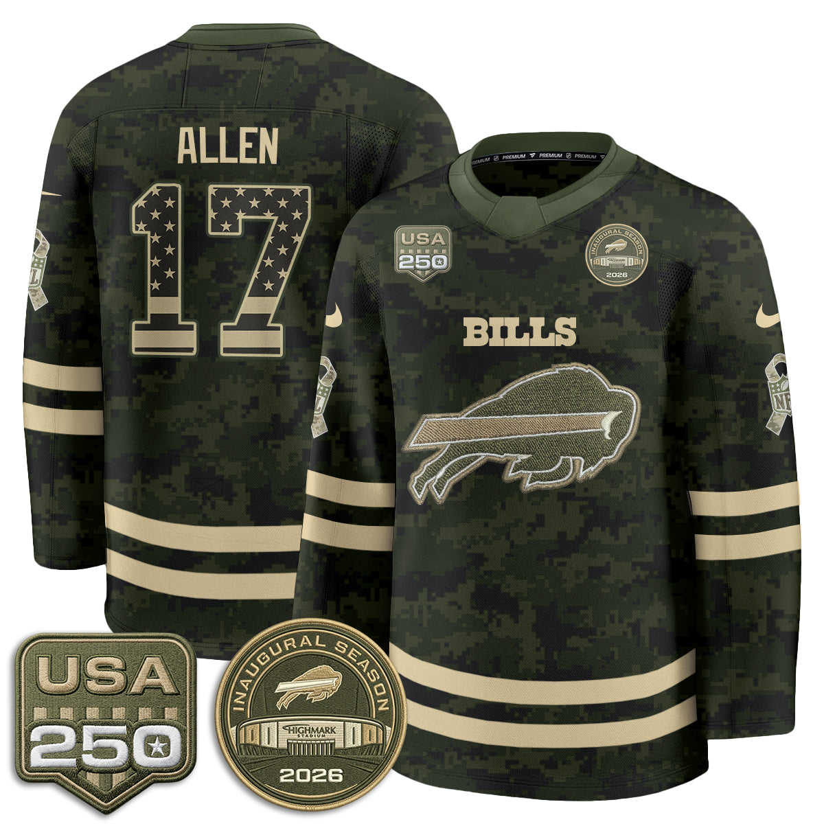 BUF 2026 Salute To Service Edition Hockey Jersey - Printed