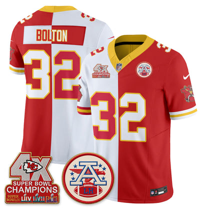 Kansas City Chiefs Throwback Split Vapor Jersey - Stitched