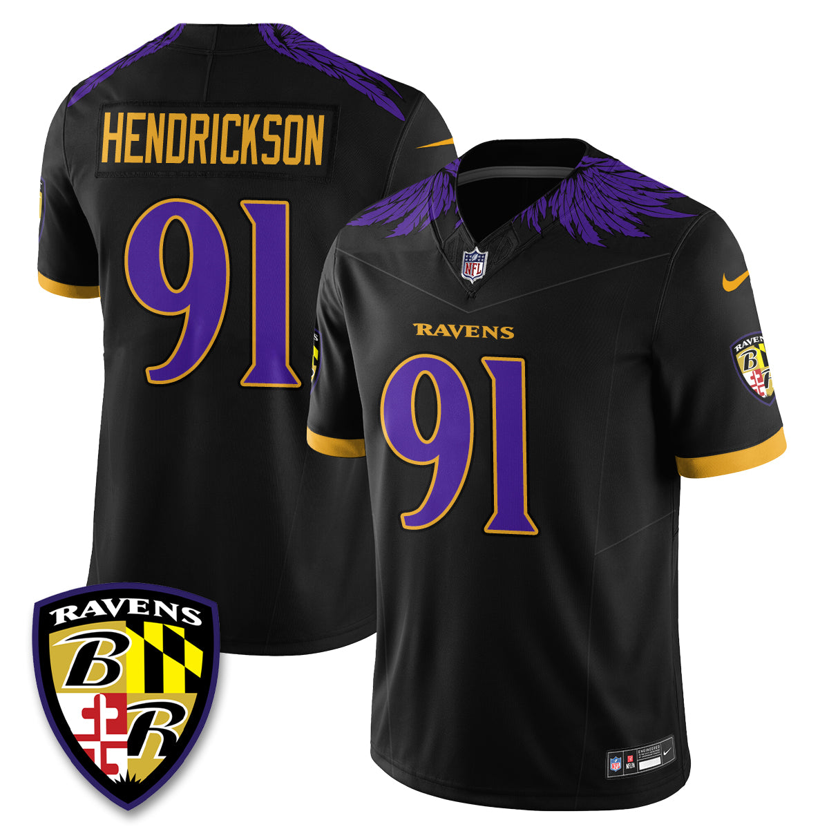 Baltimore Ravens Halloween Edition Vapor Jersey - Stitched