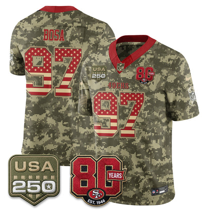 San Francisco 49ers 2026 Salute to Service Edition Vapor Jersey - Stitched