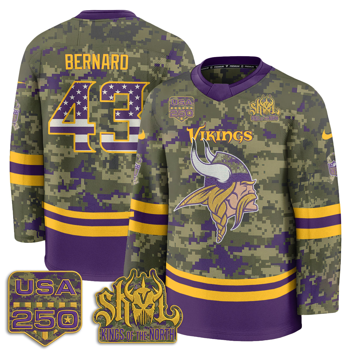 MIN 2026 Salute To Service Edition Hockey Jersey - Printed