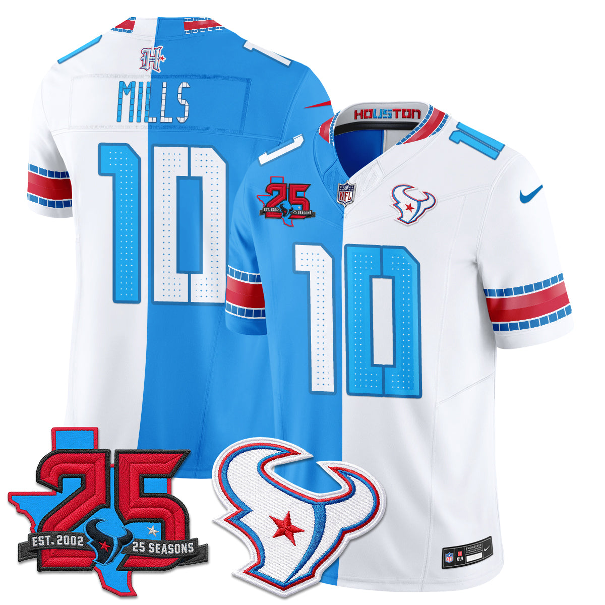 HOU 2026 Rivalries Split Vapor Jersey - Stitched