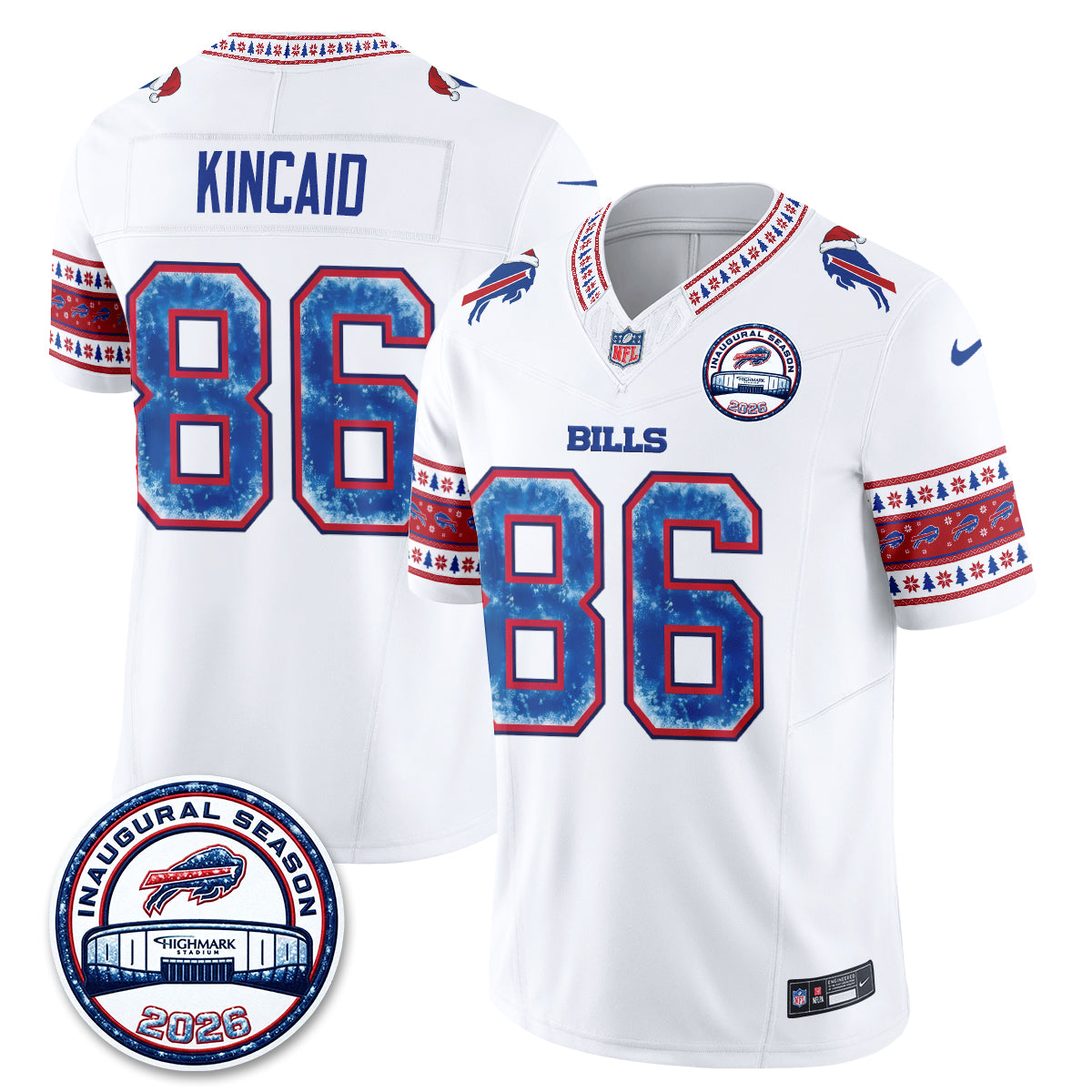 Buffalo Bills Xmas Edition Vapor Jersey - Stitched