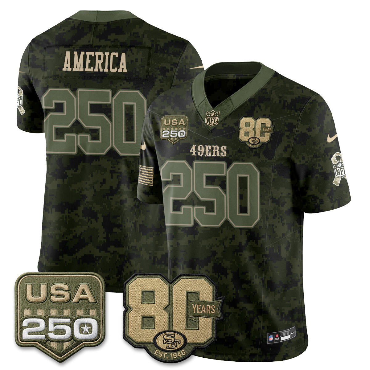 San Francisco 49ers 2026 Salute to Service Edition Vapor Jersey - Stitched