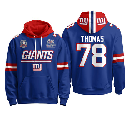 New York Giants 4X Champs S.Bowl Hoodie - Stitched