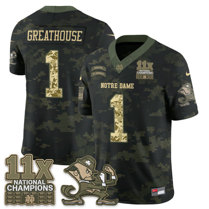 Notre Dame Fighting Irish 2026 Salute to Service Vapor Jersey - Stitched