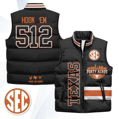 TEX "Forty Acres" Puffer Vest - Printed