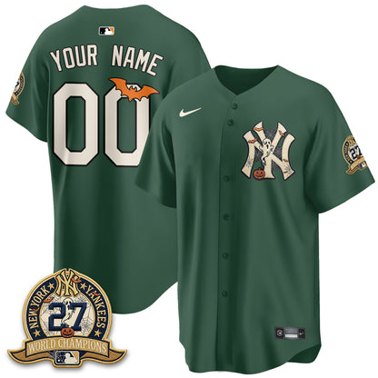 New York Yankees Halloween 2026 Vapor Limited Custom Jersey - Stitched