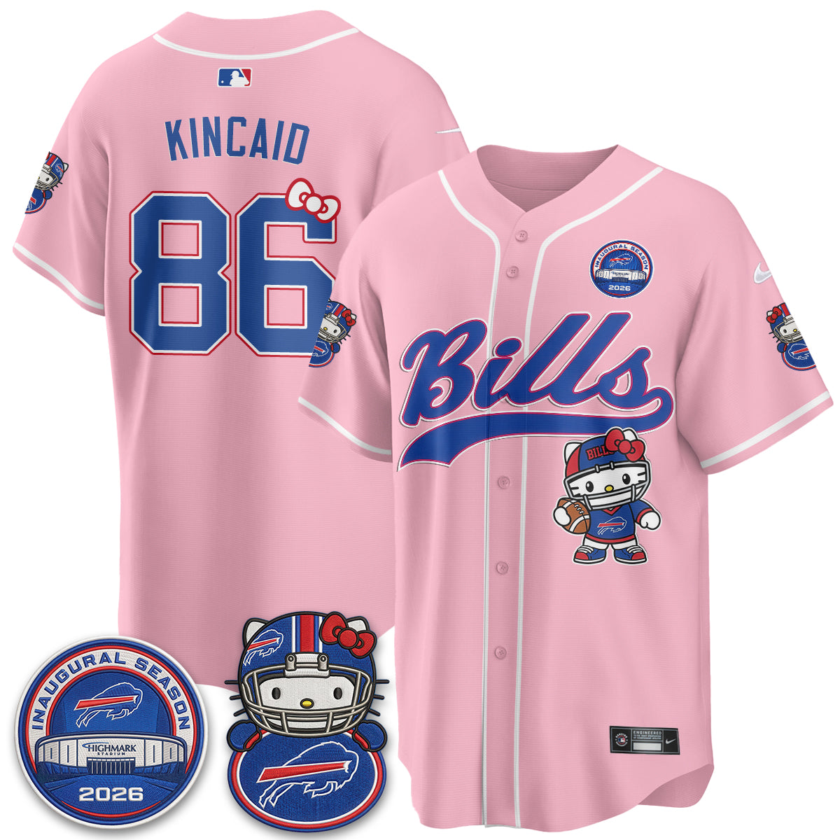BUF x Meow  Vapor Baseball Jersey - Stitched