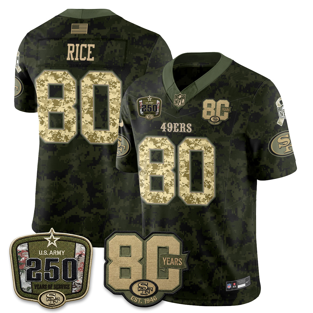 San Francisco 49ers 2026 Salute to Service Edition Vapor Jersey V2- Stitched