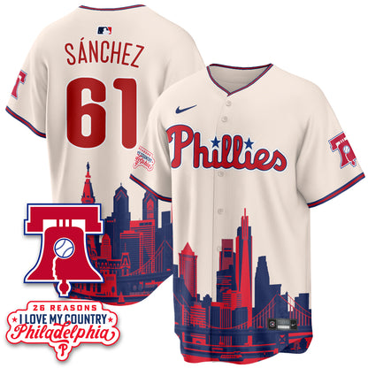 Philadelphia Phillies "26 Reasons I Love My Country" Edition Vapor Jersey - Stitched