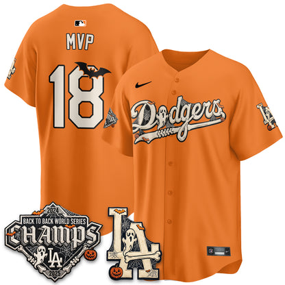 Los Angeles Dodgers Halloween 2026 Vapor Jersey - Stitched