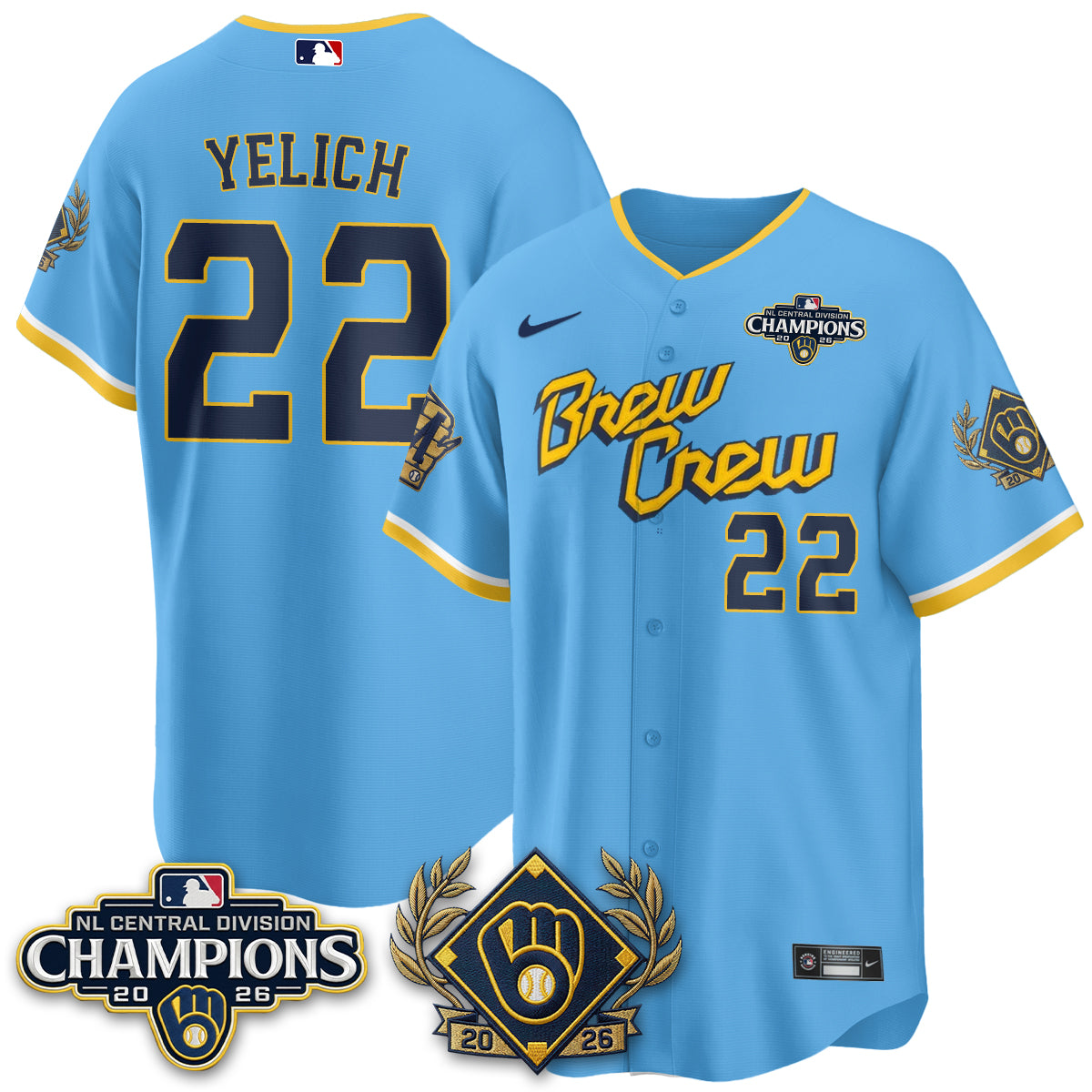 MIL 2026 NL Division Champs Vapor Jersey - Stitched