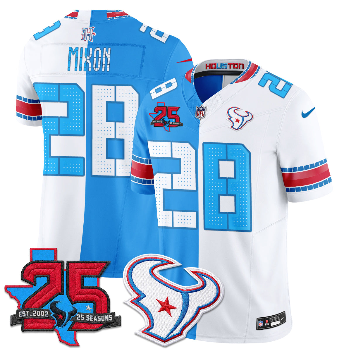 HOU 2026 Rivalries Split Vapor Jersey - Stitched