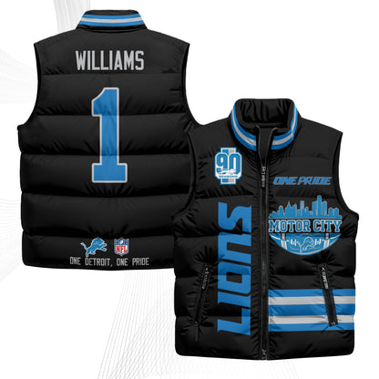 DET Motor City Puffer Vest - Printed