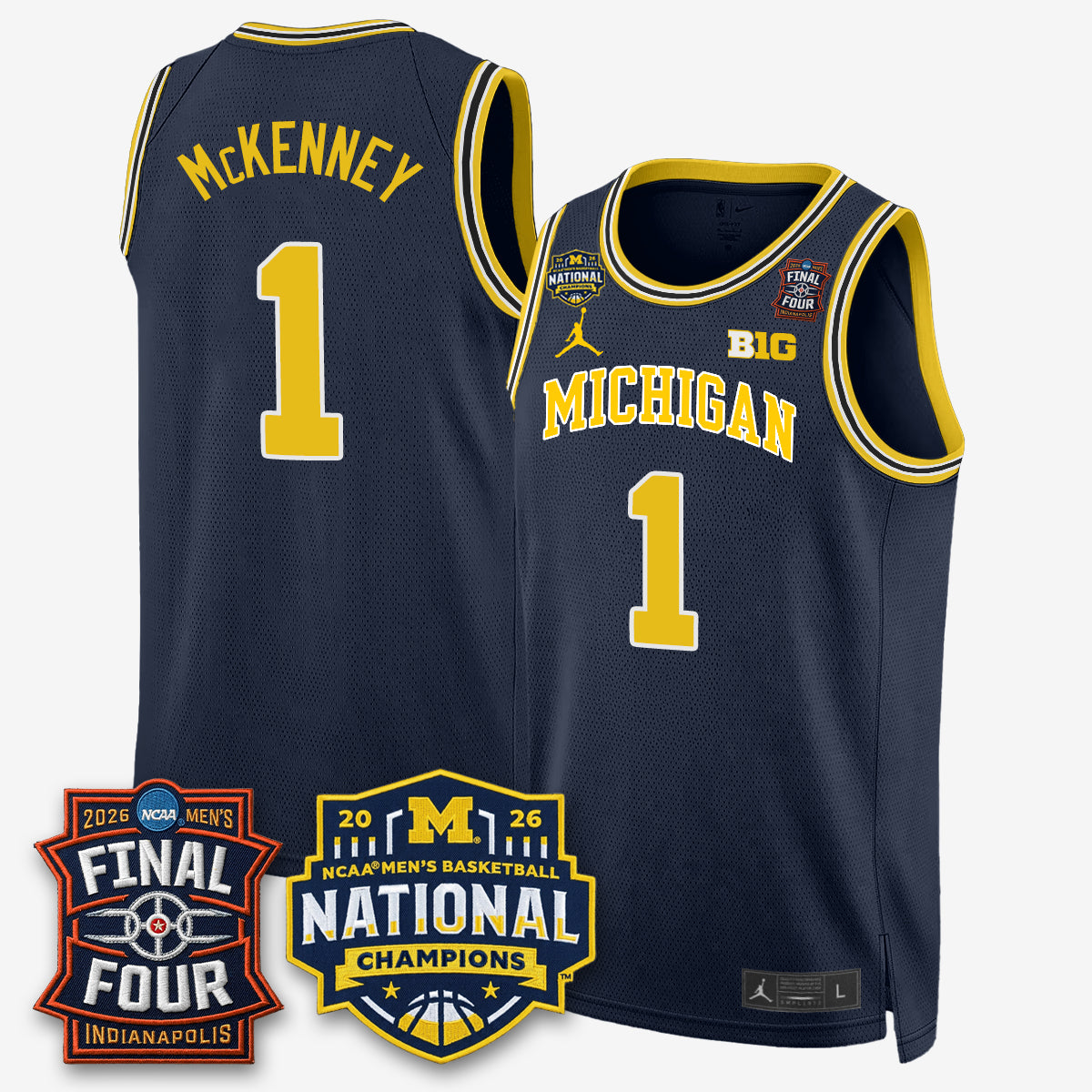 MICH 2026 NCAA Men's Basketball Champions Limited Jersey - All Stitched