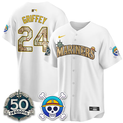 Seattle Mariners OP Japanese Cartoon Vapor Limited Jersey - Printed