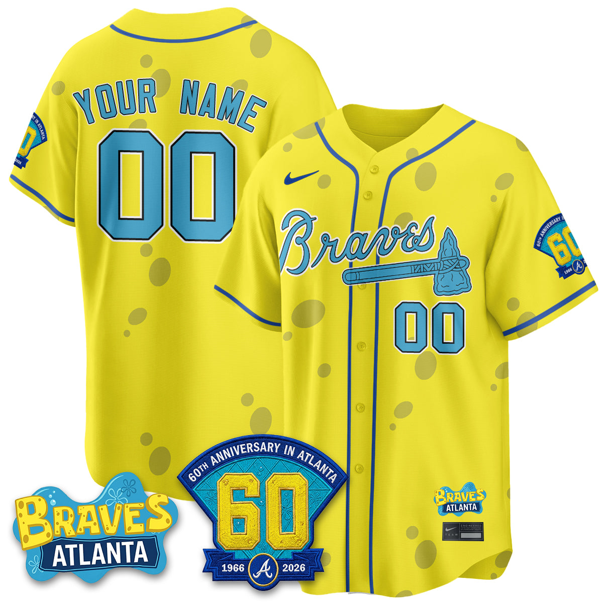 Atlanta Braves x SBSP Limited Vapor Custom Jersey- Stitched