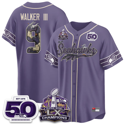 Seattle Seahawks 2026 Nightmare Edition Vapor Baseball Jersey - Stitched