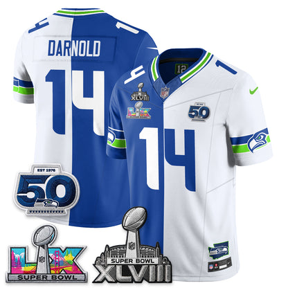 Seattle Seahawks SB LX Champs Split Edition Vapor Jersey - Stitch