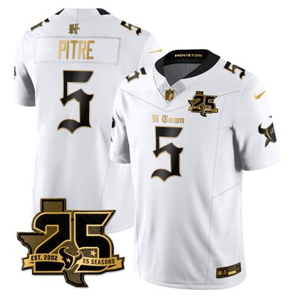HOU 25th Seasons in 2026 Gothic Vapor Gold Edition Limited Jersey - All Stitched