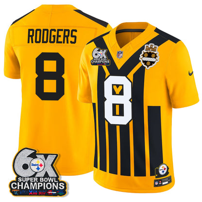 PIT 6X Champs Throwback V2 Vapor Jersey - Stitched
