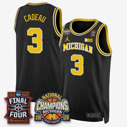 MICH Men's Basketball National Champions Big Text Limited Vapor Jersey - All Stitched