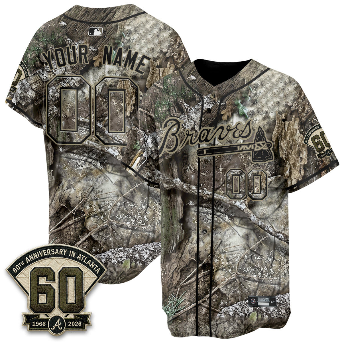 Atlanta Braves 2026 Hunting Edition Vapor Custom Jersey - Stitched
