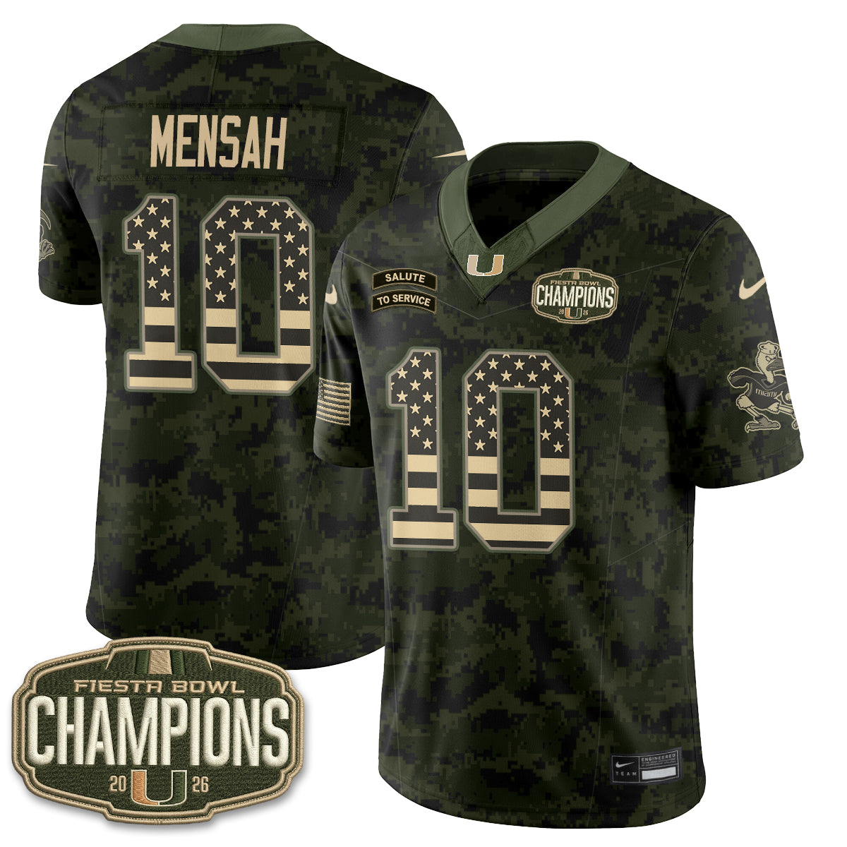 Miami Hurricanes 2026 Salute to Service Vapor Jersey - Stitched