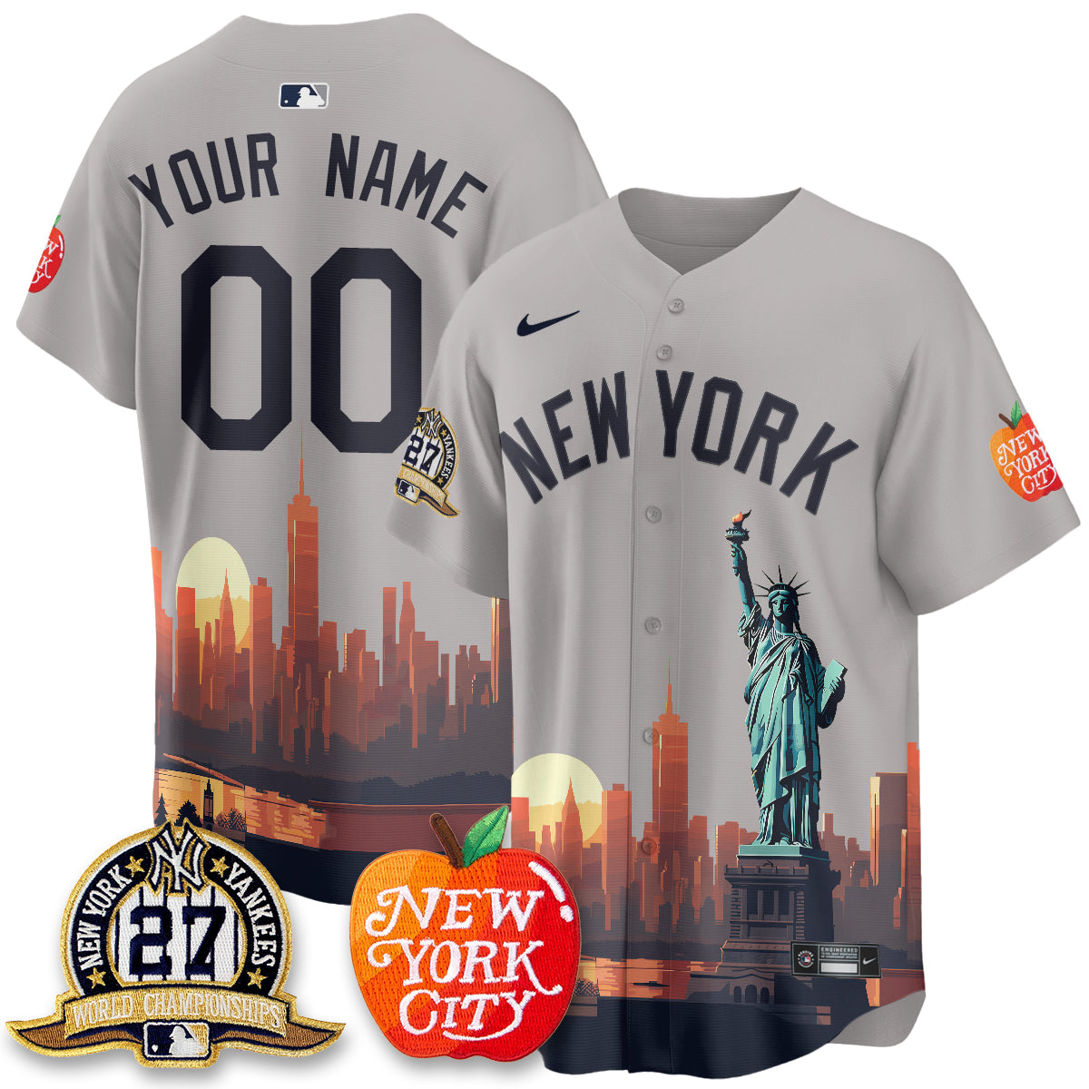 New York Yankees City Edition Vapor Custom Jersey - Stitched