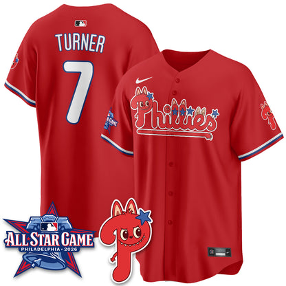 Philadelphia Phillies Fanged Rabbit Doll  Vapor Limited Jersey - Stitched