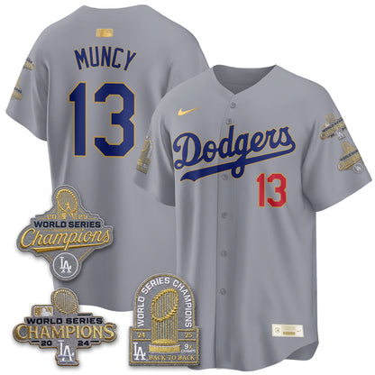 LAD Gold Collection Stadium Vapor Limited Jersey - Back to Back 9x Champs - All Stitched