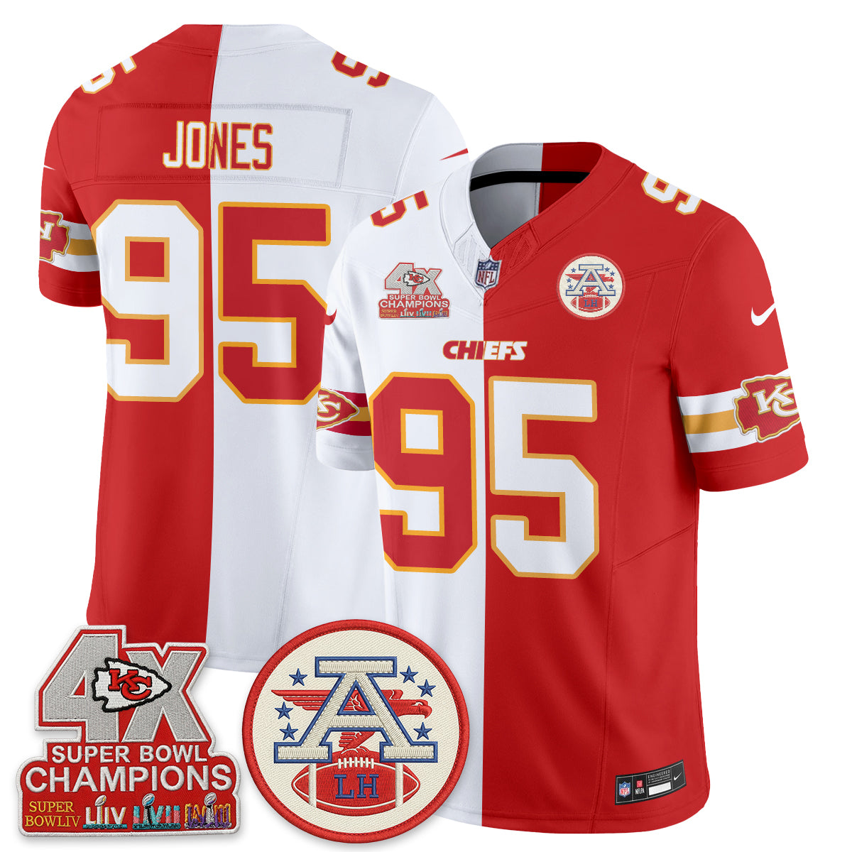 Kansas City Chiefs Split Edition Vapor Jersey - Stitched