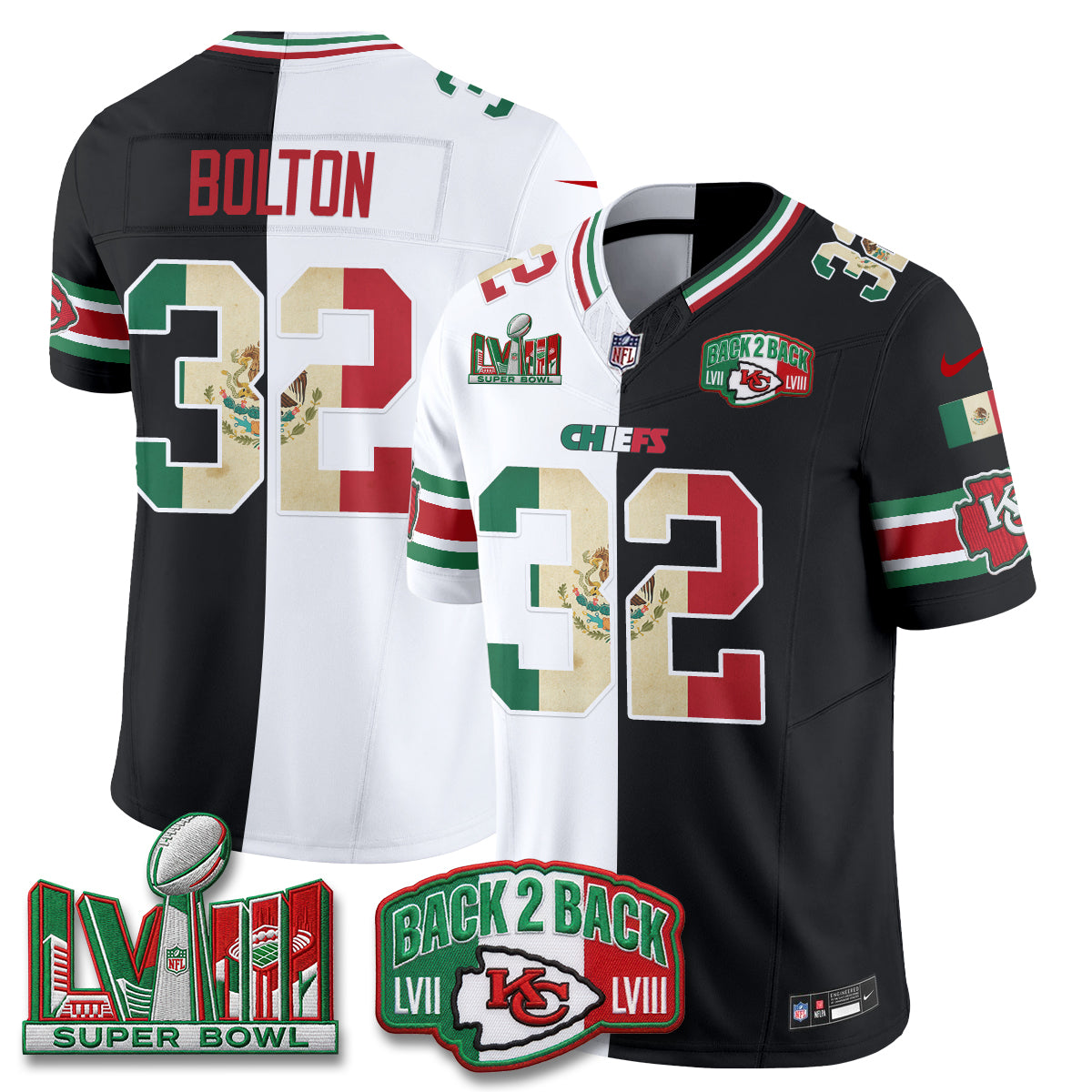 KC Mexico Split Edition Vapor Jersey - Stitched