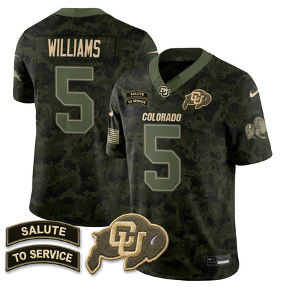 Colorado Buffaloes 2026 Salute to Service Vapor Jersey - Stitched