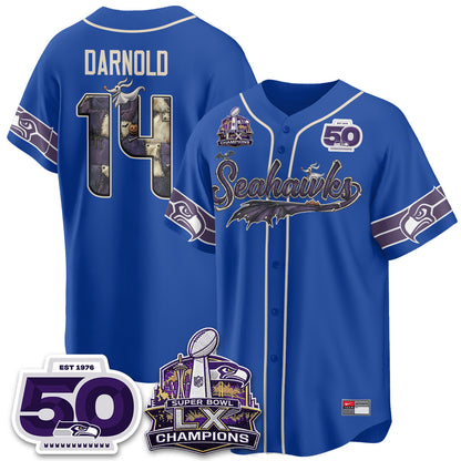 Seattle Seahawks 2026 Nightmare Edition Vapor Baseball Jersey - Stitched