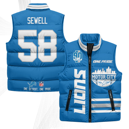 DET Motor City Puffer Vest - Printed