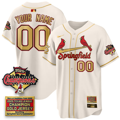 STL Springfield's Championship Gold Limited Custom Jerseys - Stitched