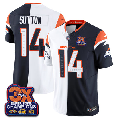 Denver Broncos Split Edition Vapor Jersey - Stitched