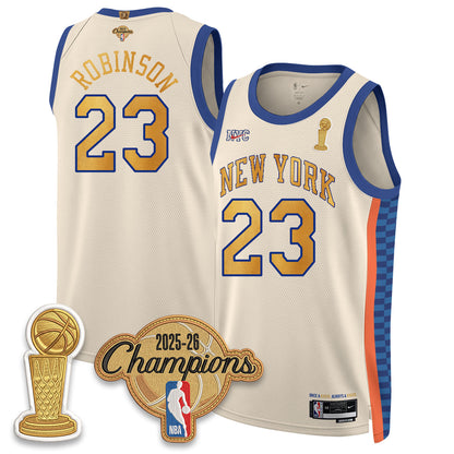 New York Knicks Champions Night Vapor Jersey - Stitched
