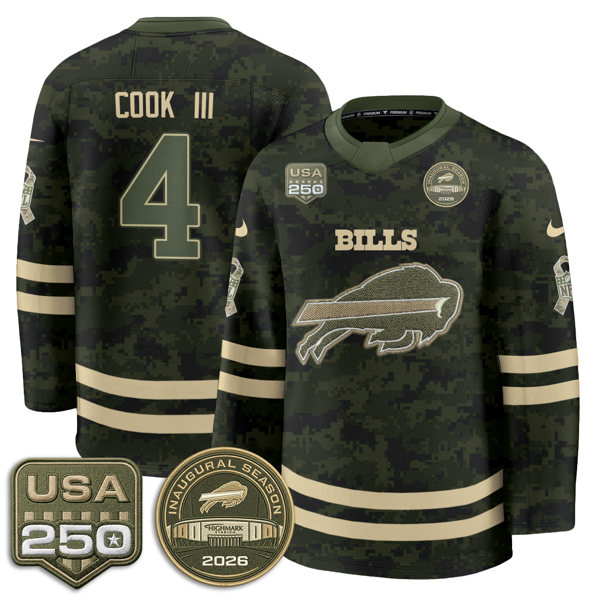 BUF 2026 Salute To Service Edition Hockey Jersey - Printed