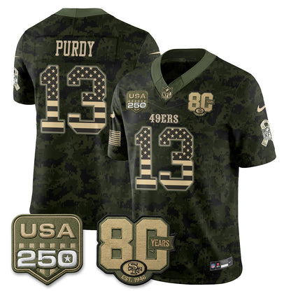 San Francisco 49ers 2026 Salute to Service Edition Vapor Jersey - Stitched