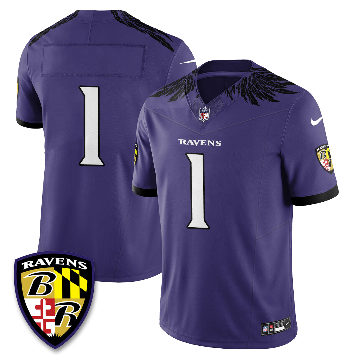 Baltimore Ravens Halloween Edition Vapor Jersey - Stitched