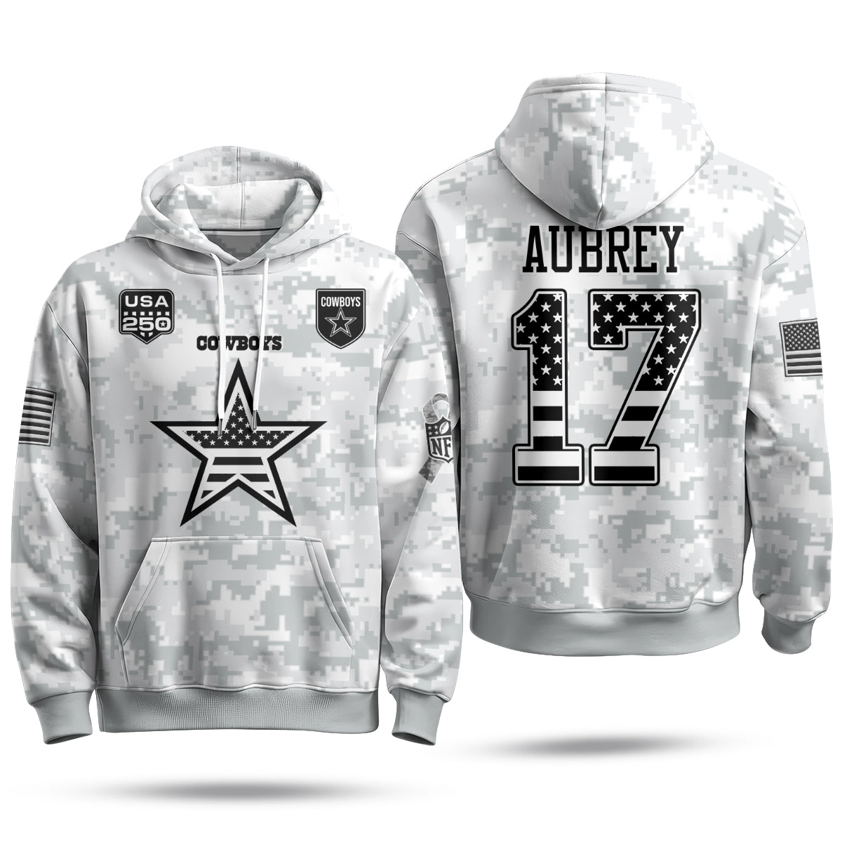 DAL 2026 Salute To Service Edition Pullover Hoodie - Printed