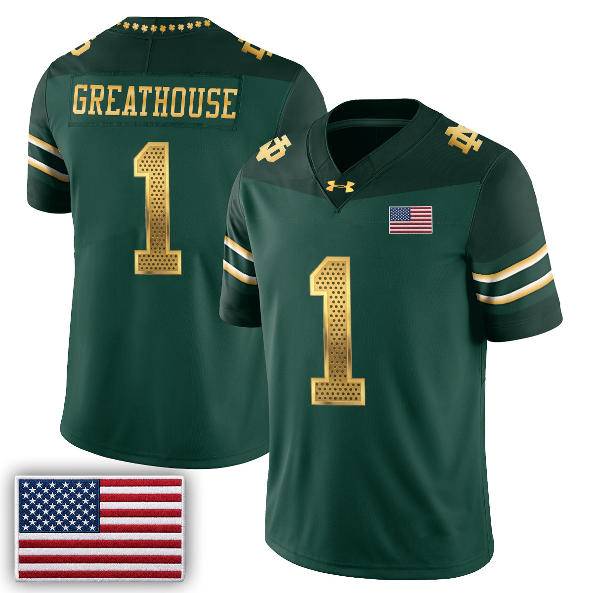 Notre Dame Fighting Irish 2026 Shamrock Series Football Vapor Jersey - Stitched